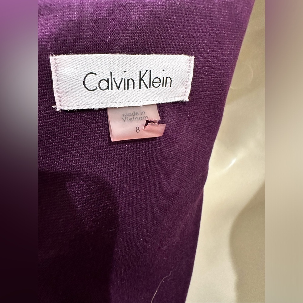 Calvin Klein Purple Black Belted Dress (NO BELT) - Picture 6 of 10